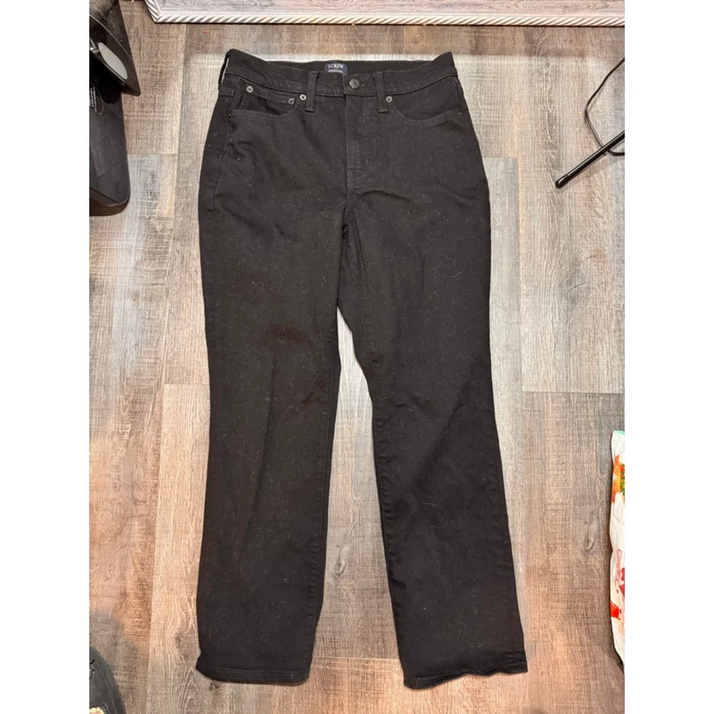 Women's J.CREW Essential Straight Black Jeans Size 27